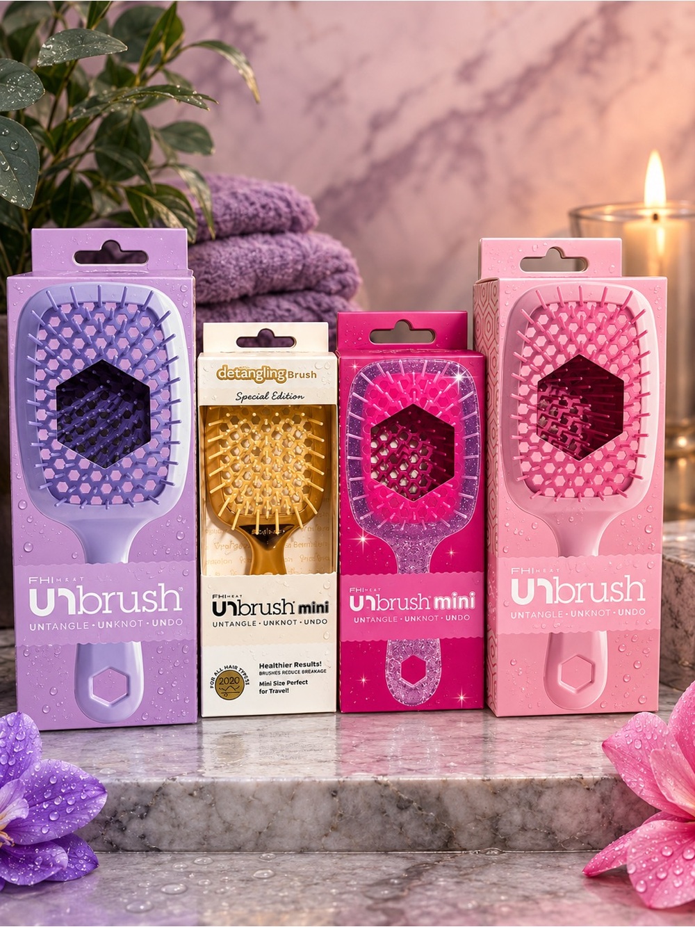 Lot of 4- Unbrush (Regular & Mini Size)